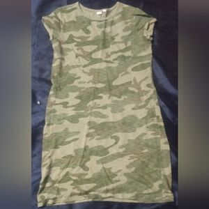 GAP Green Camo Mini Dress